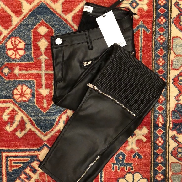 Zara Pants - Zara Woman pleather Moto pants
